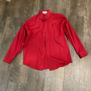 Medium - Arkansas Razorback Red Button Down Shirt